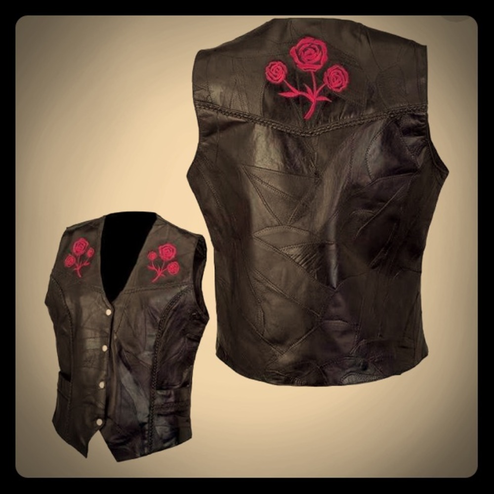 😎 Diamond•plate leather vest