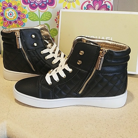 Michael Kors Hi-Top Sneakers girls sz 4/Women's 6 - Picture 2 of 4