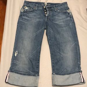 7 for all mankind cropped jeans