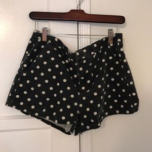 Denim Polka Dot Shorts
