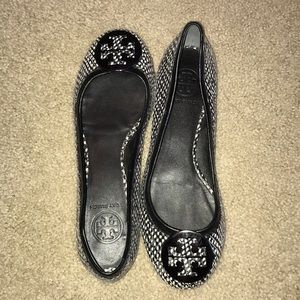 Tory Burch Black and White Flats