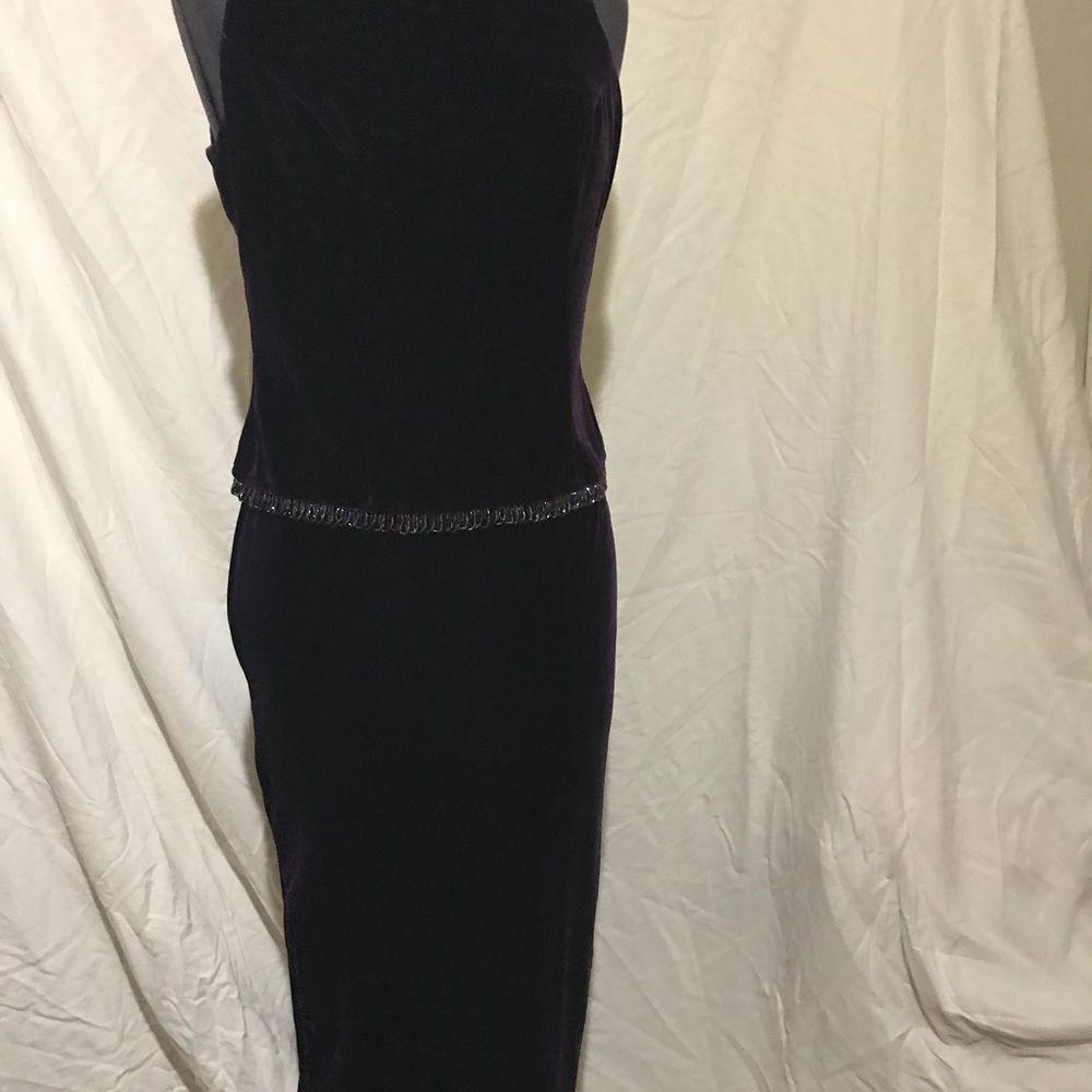 Purple velvet special occasion dress