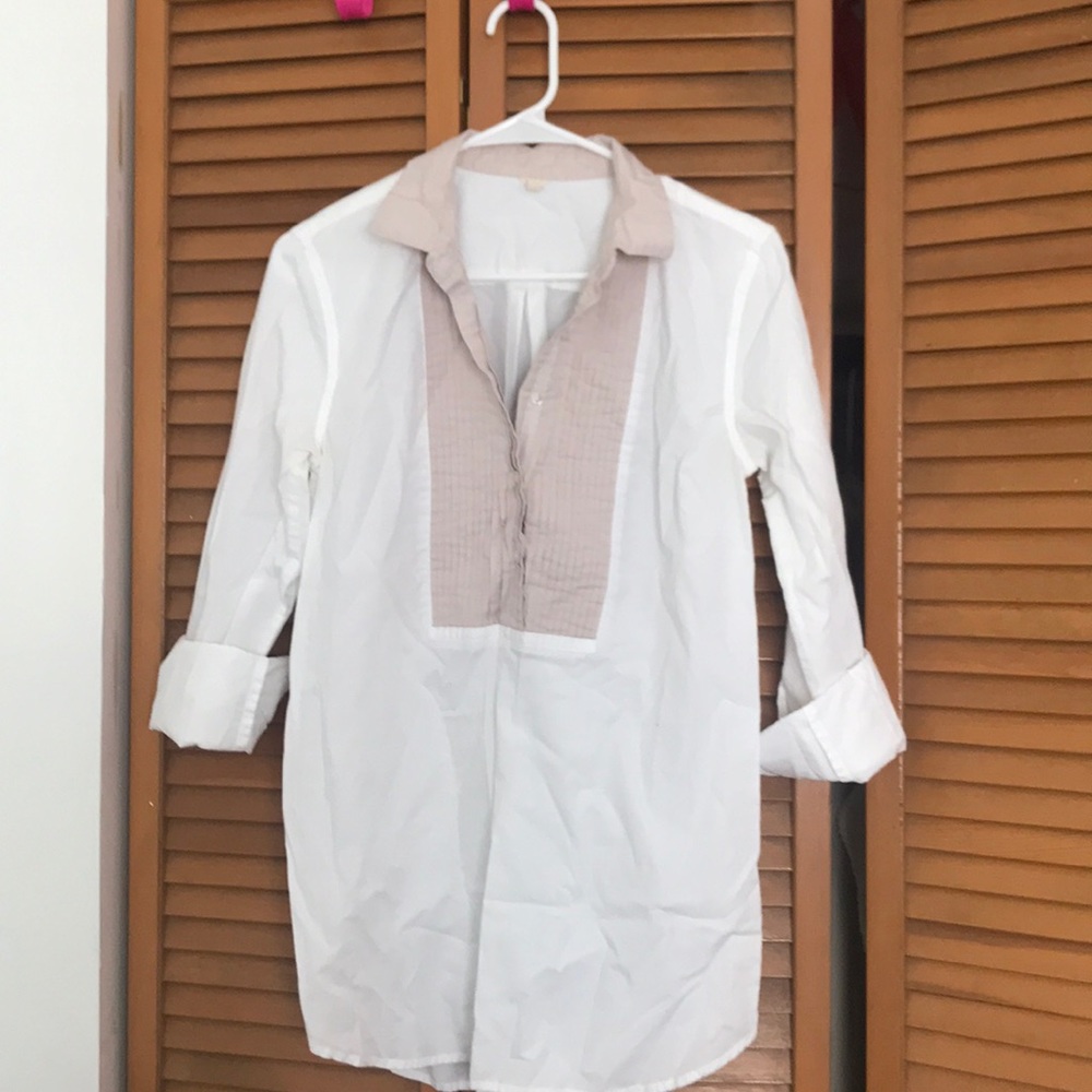 Jcrew white collared shirt