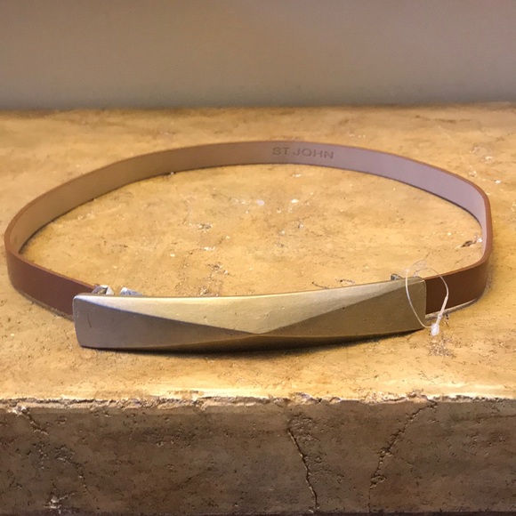 St John Tan Italian Leather Belt main image 6