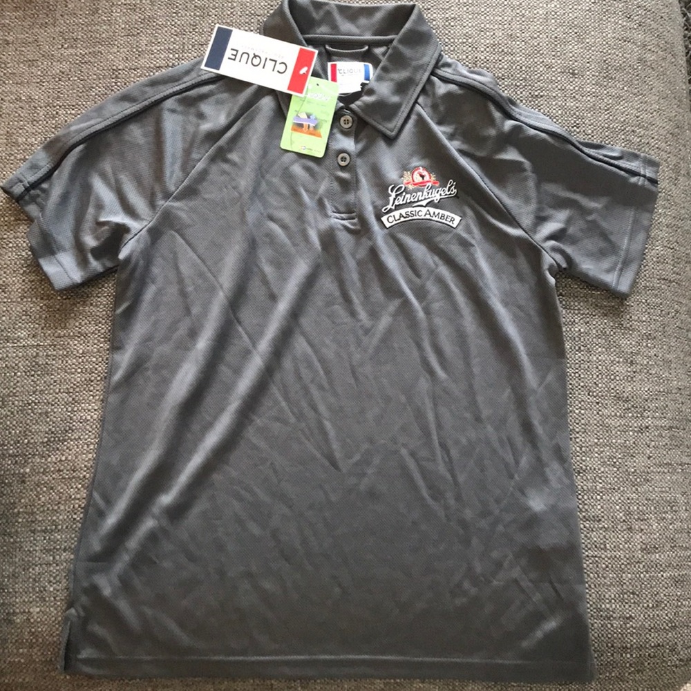 Leinenkugel’s Gray CoolDry polo