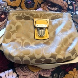 Coach gold crossbody bag!