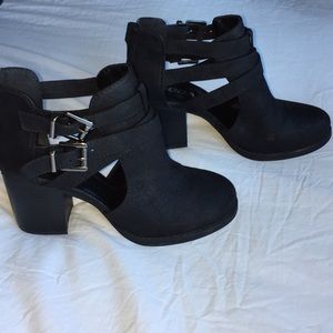 Black Buckle Booties