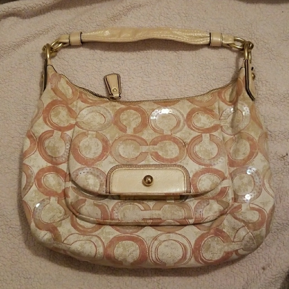 Coach purse with sequins