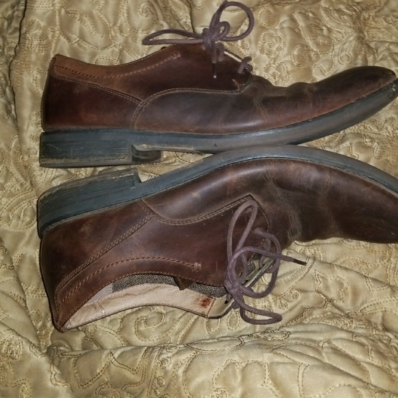 Men\'s Brown Leather Oxfords by Clarks Size 10M