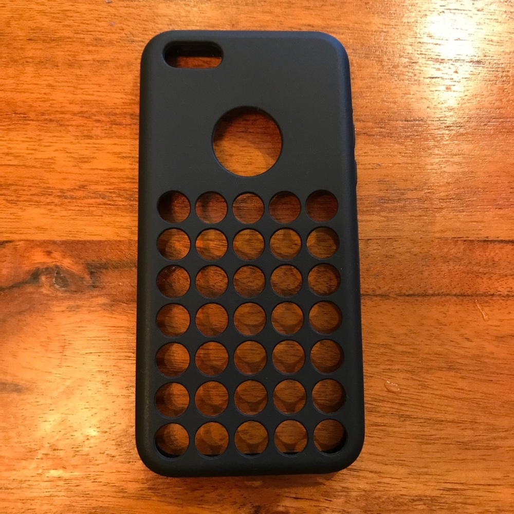 Black Rubber iPhone 5c Cellular Phone Case