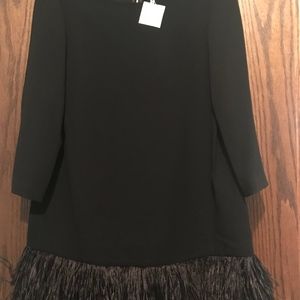 Kate Spade- Women's Black Feather Trim