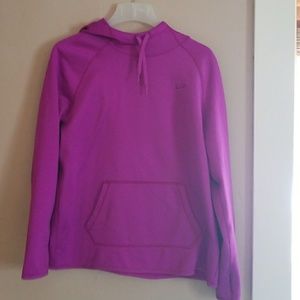 Purple Nike hoodie.