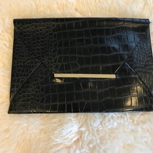 BCBG Crocodile Black clutch