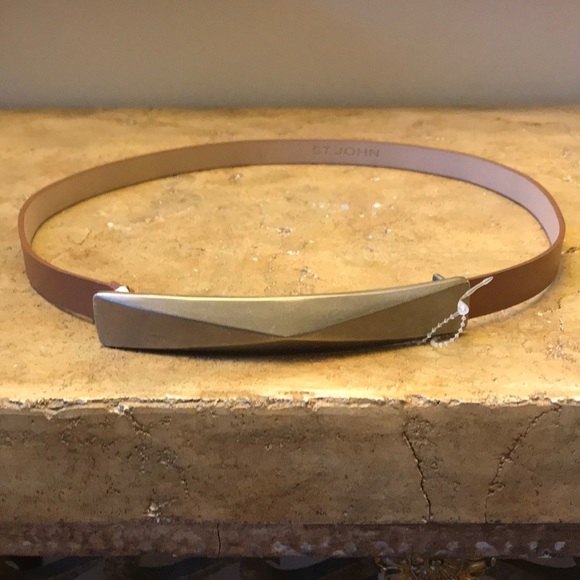 St John Tan Italian Leather Belt