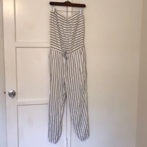 Striped Super Soft Jumpsuit with Pockets