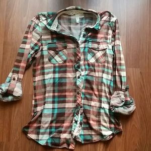 Colorful Flannel Top