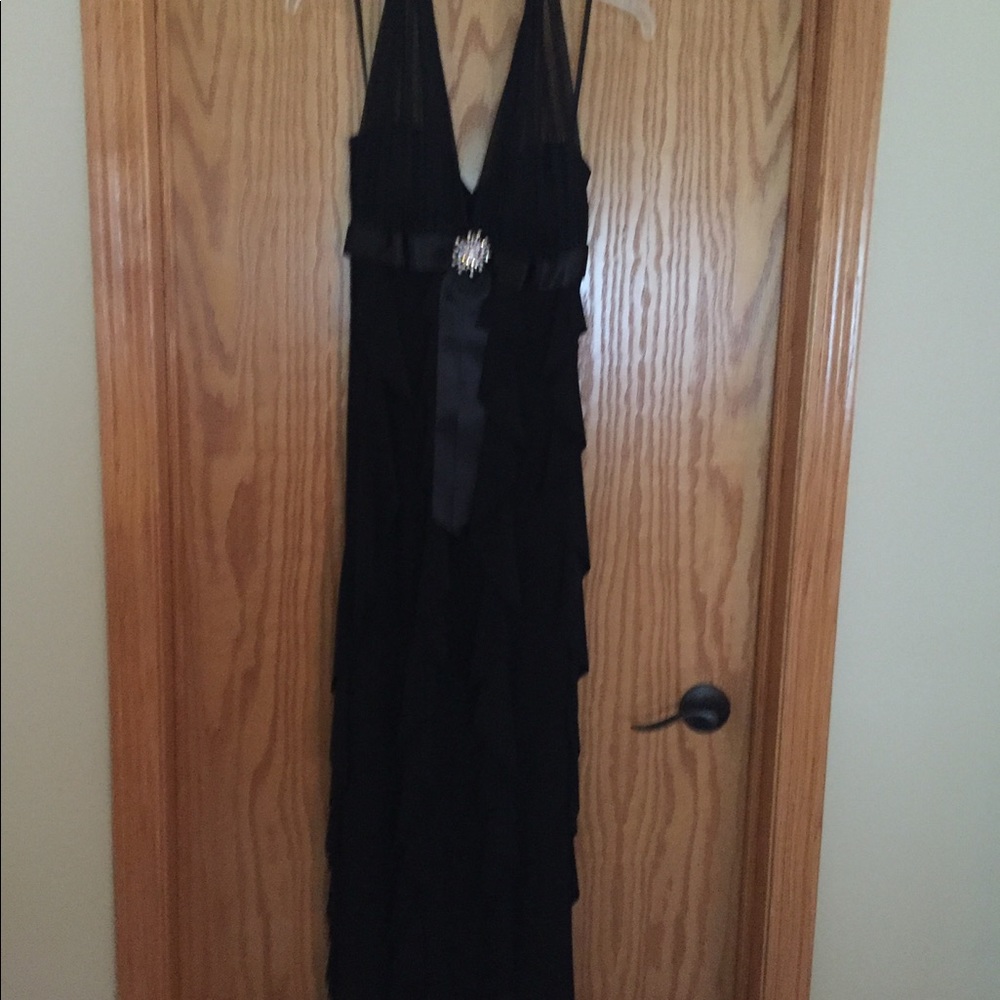 Long Black Formal Halter