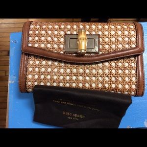 Kate Spade woven clutch purse