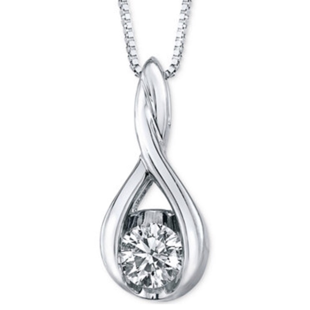 Sirena 14K Pendant Necklace with .05 Ct. Diamond.
