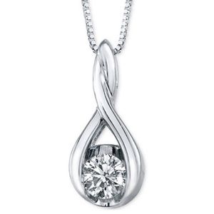 Sirena 14K Pendant Necklace with .05 Ct. Diamond.