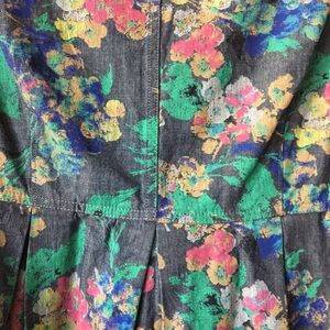 GAP Dresses - Floral Jean Jumper GAP Dresses - Floral Jean Jumper