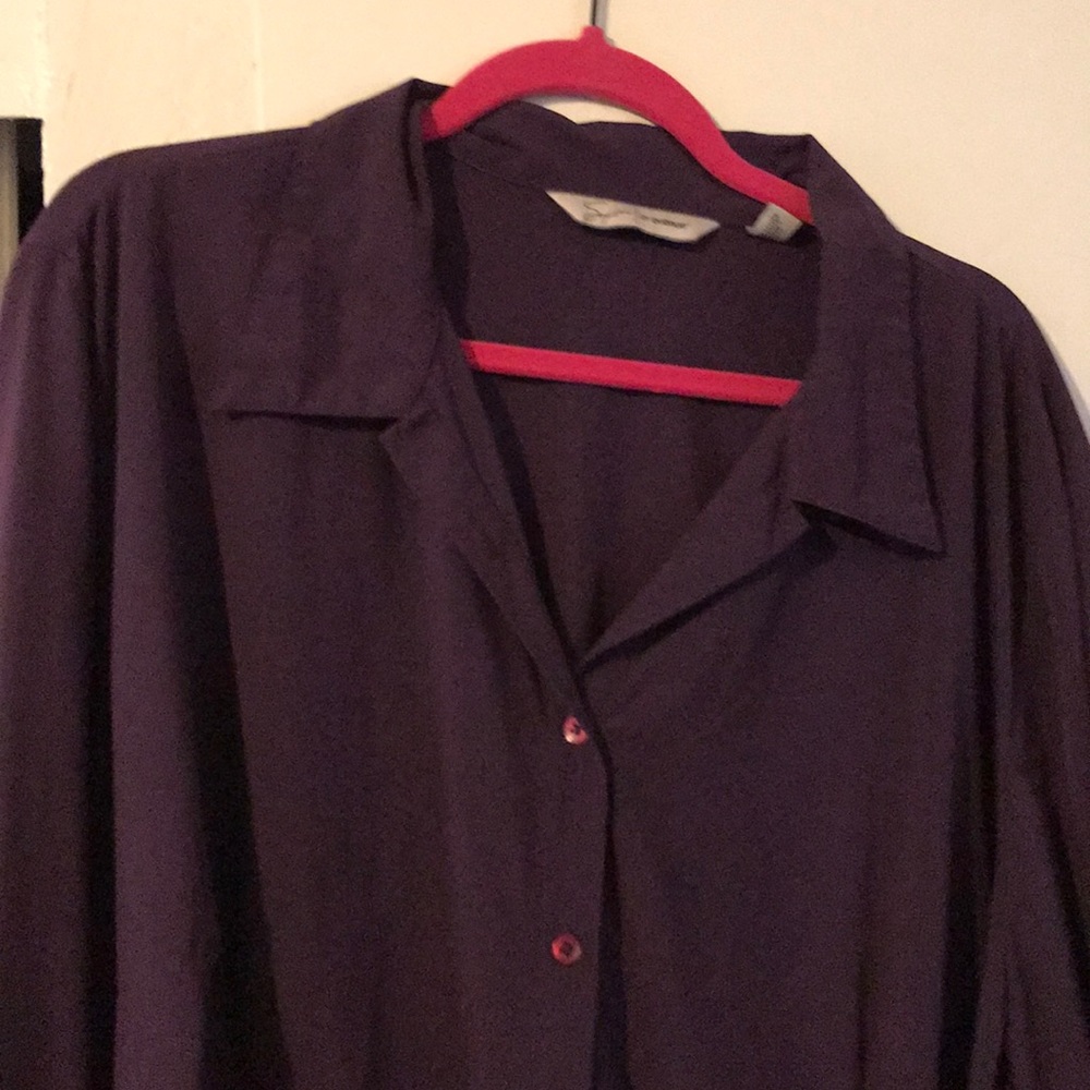 Purple long sleeve blouse