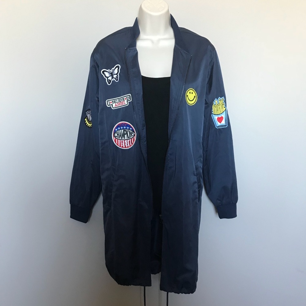 Romeo&Juliet Couture Long Bomber Jacket Size Small