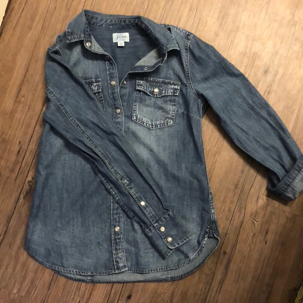 J. Crew Denim Button-Down