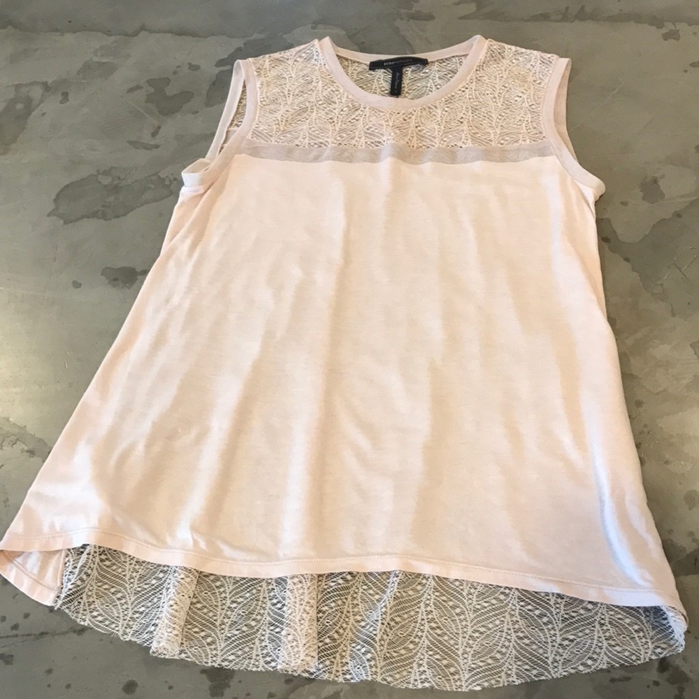 BCBGMaxAzria blush lace top