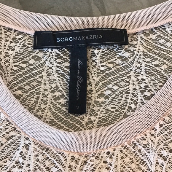 BCBGMaxAzria blush lace top - Picture 2 of 5