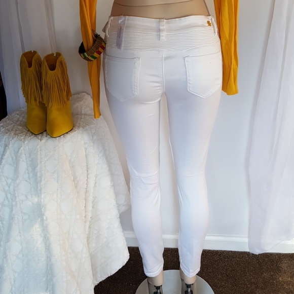 ROMA STUDIO WHITE  STRETCH JEANS - Picture 3 of 7