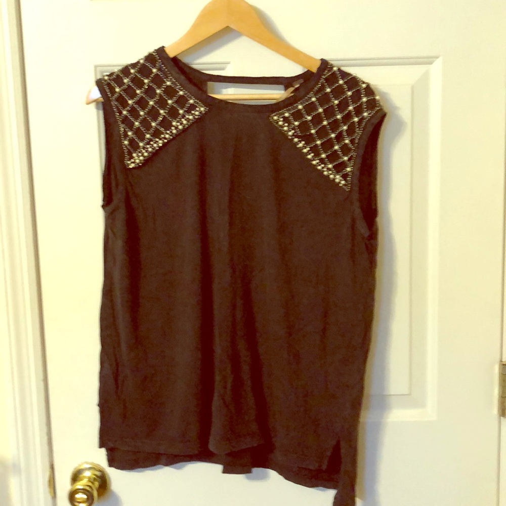 Free people embellished muscle tee