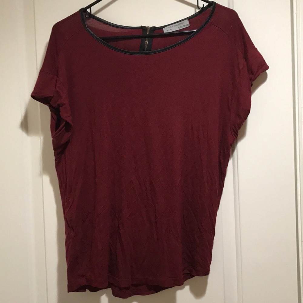 Zara burgundy Top