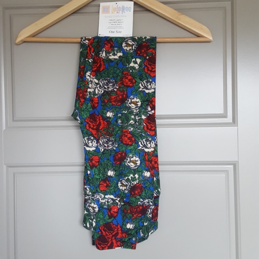 Floral Lularoe OS leggings NWT