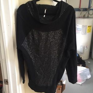 Free People sequin hoodie