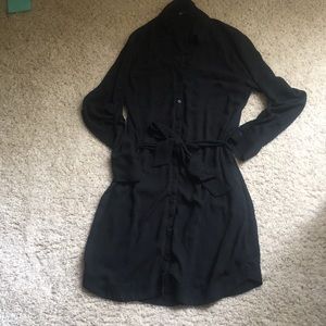 Black button down Express dress