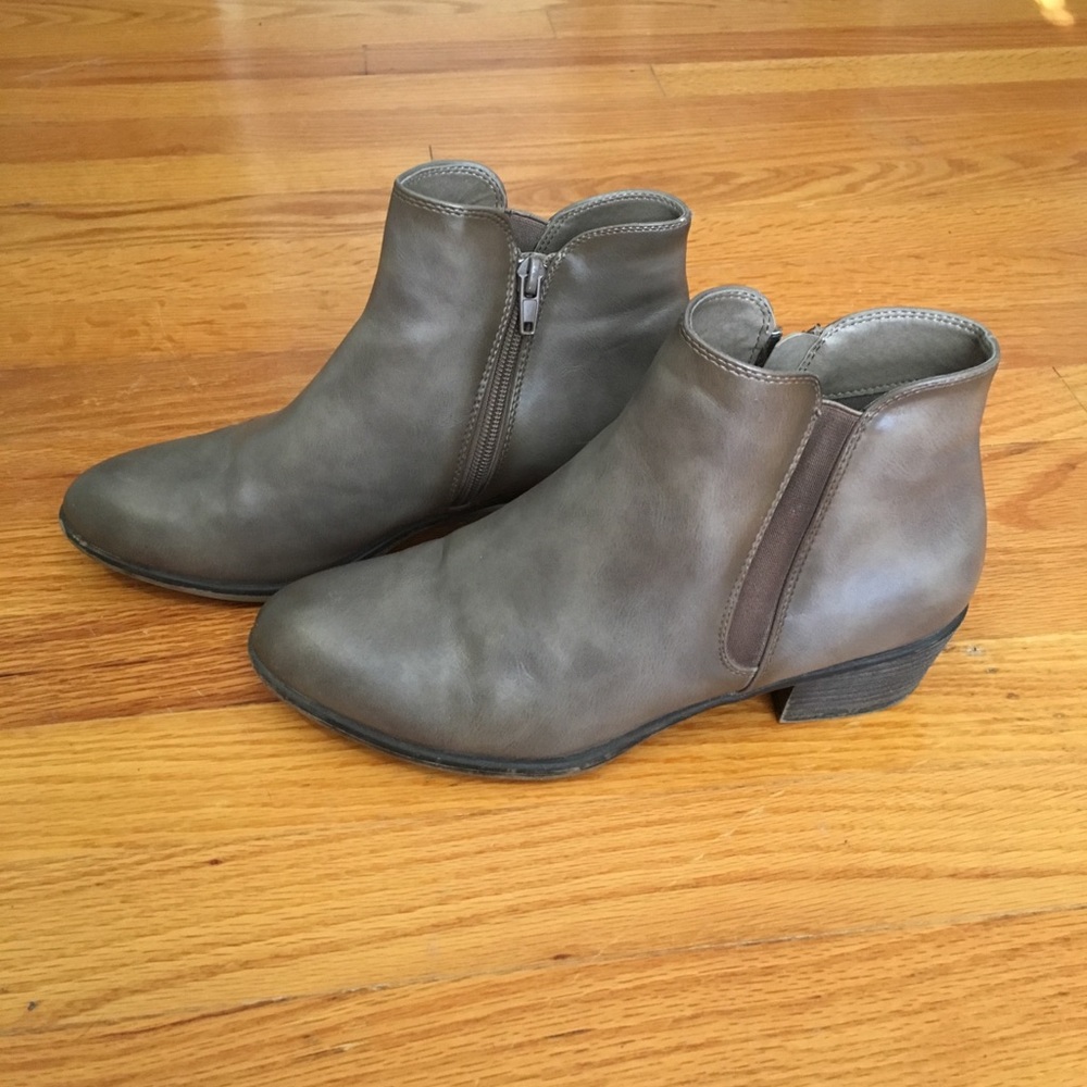 Tan booties