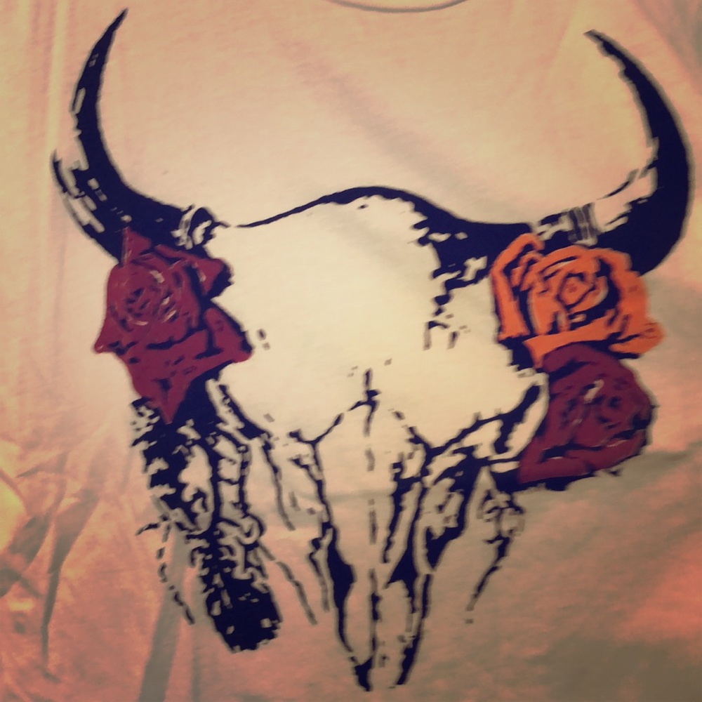 Bandit brand urban outfitters skull flower tee