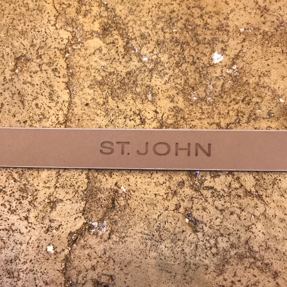 St John Cream Italian Leather Belt