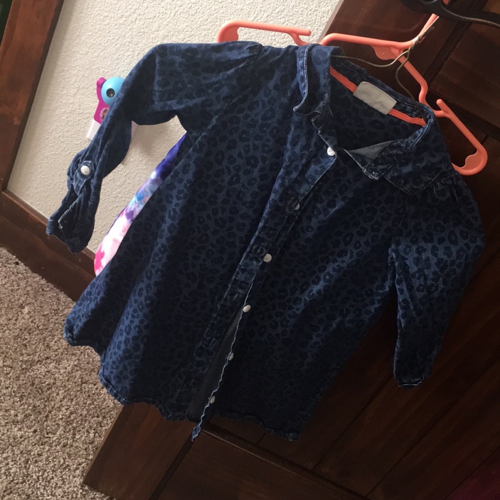 Leopard jean dress or top