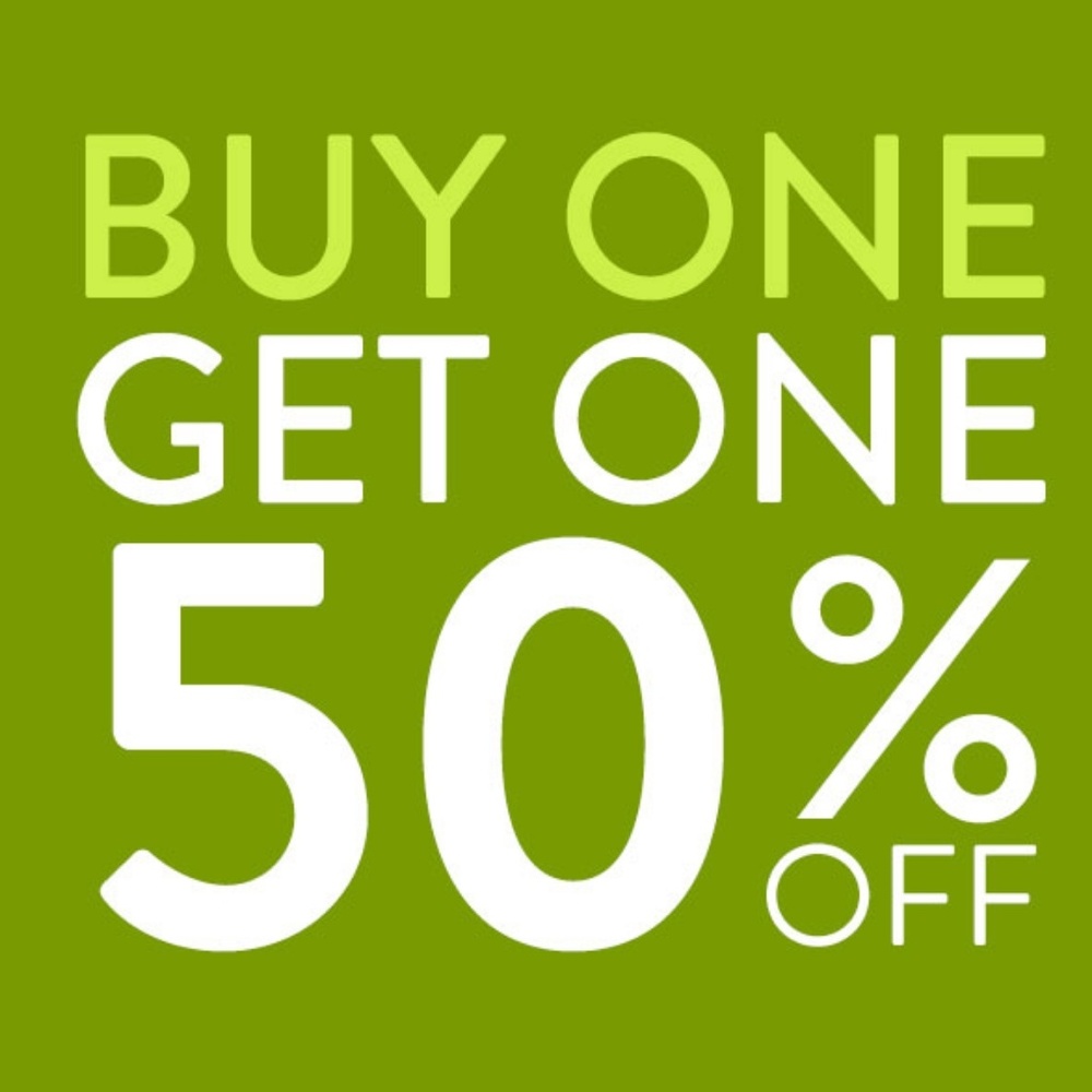 BOGO 50% off