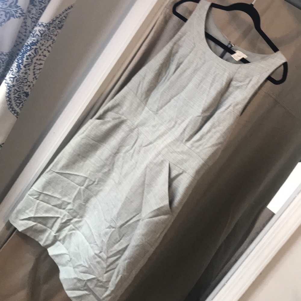 Grey J Crew wool career dress