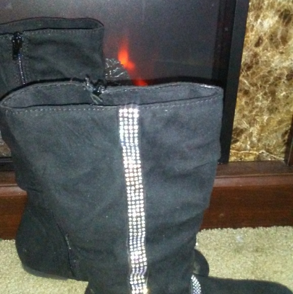 Girls suede bling boots - Picture 3 of 4