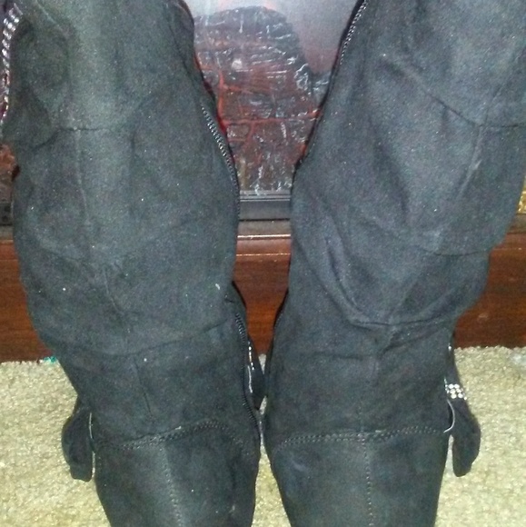 Girls suede bling boots - Picture 4 of 4