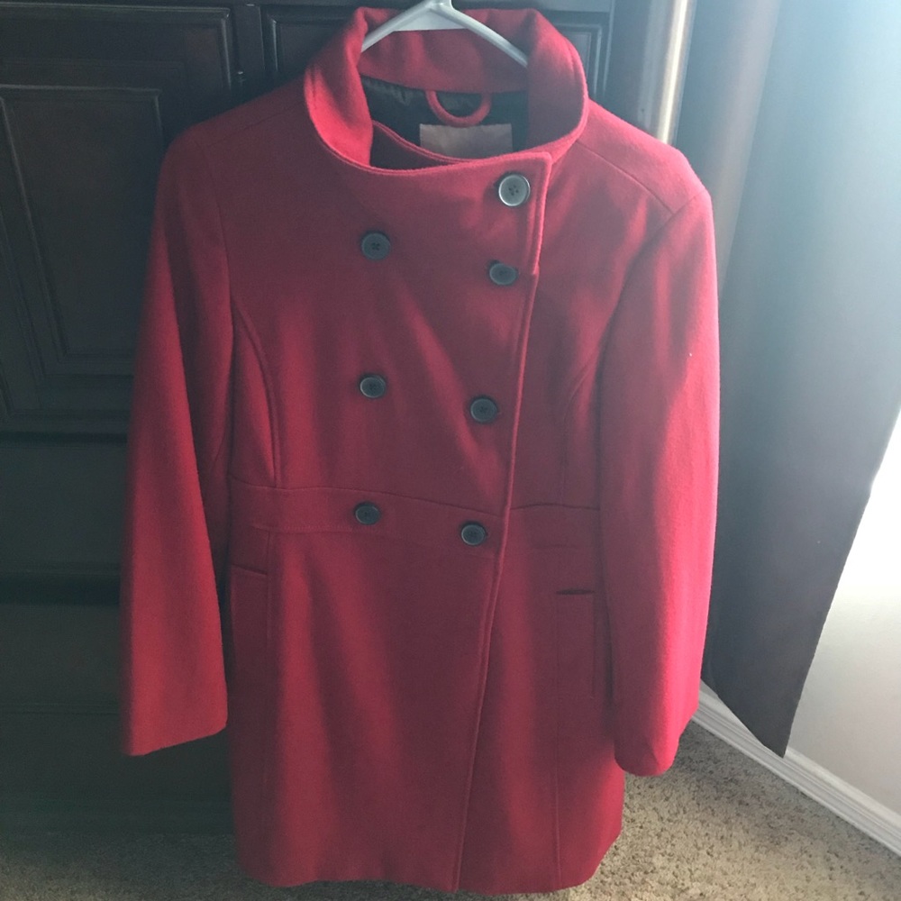 Old Navy Red Peacoat