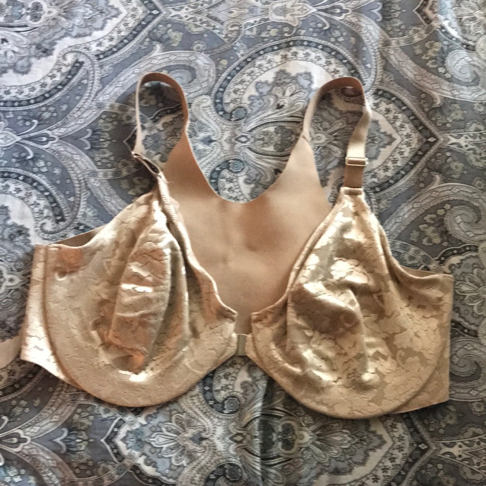 Soma Vanishing Back Front Closure Bra 40DD Beige