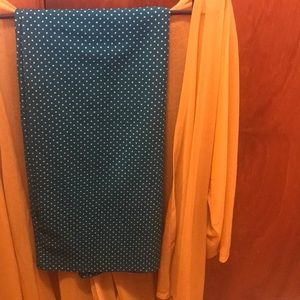 LOWEST! Green Cassie skirt with polka dots