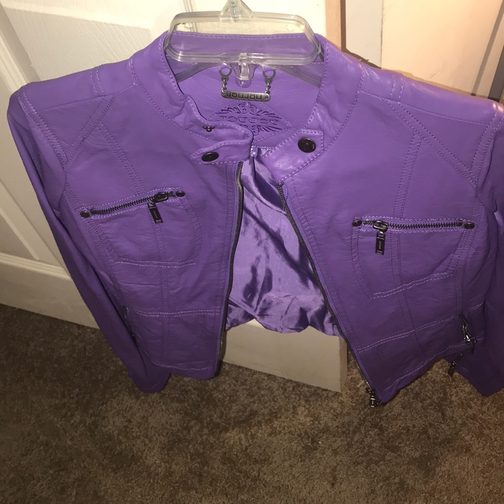 Purple pleather jacket