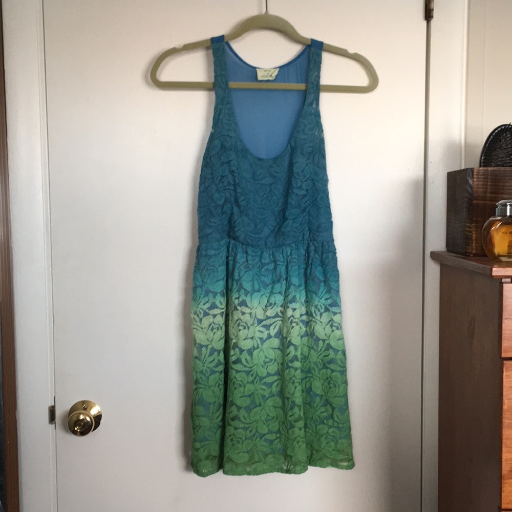 Ombré Floral Eyelet Dress