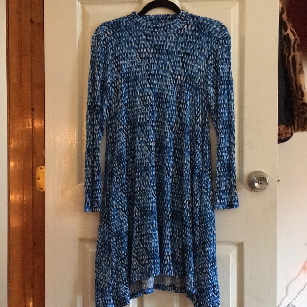 NWOT Anthropologie Mock Turtleneck Print Dress